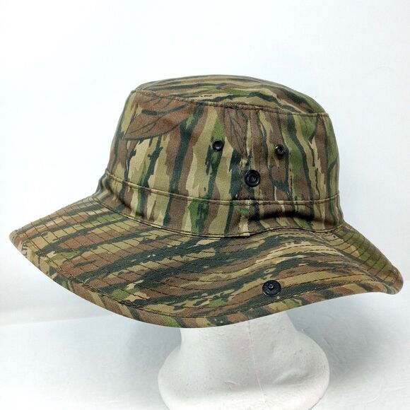 Vintage Realtree Made in USA Camouflage Fishing Hunting Bucket Hat Cap SMALL - Picture 5 of 10